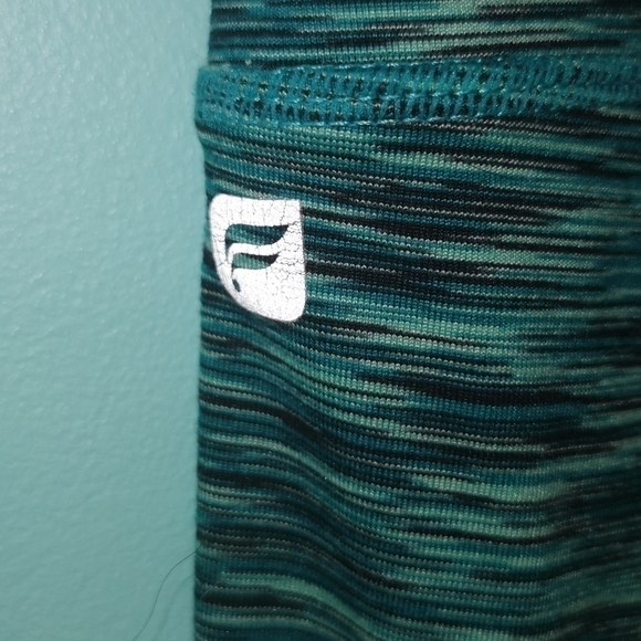 FABLETICS Leggings Capris Green Black Medium - Picture 4 of 4